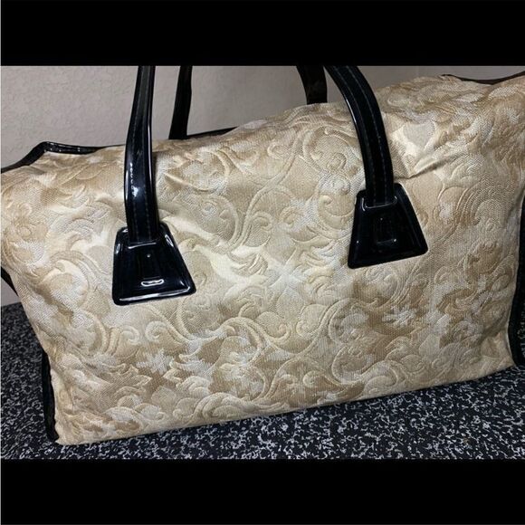 Vintage Gold & Black Rose Square Tote - Picture 7 of 11